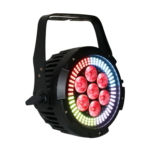 BY-6107S 7X12W RGBWA+UV 6in1 LED+ 144X0.2W RGB 3in1 LED PAR Light ( Outdoor Version optional) 