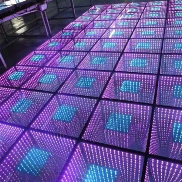 BY-D727 wireless 3d led infinity mirror dance floor